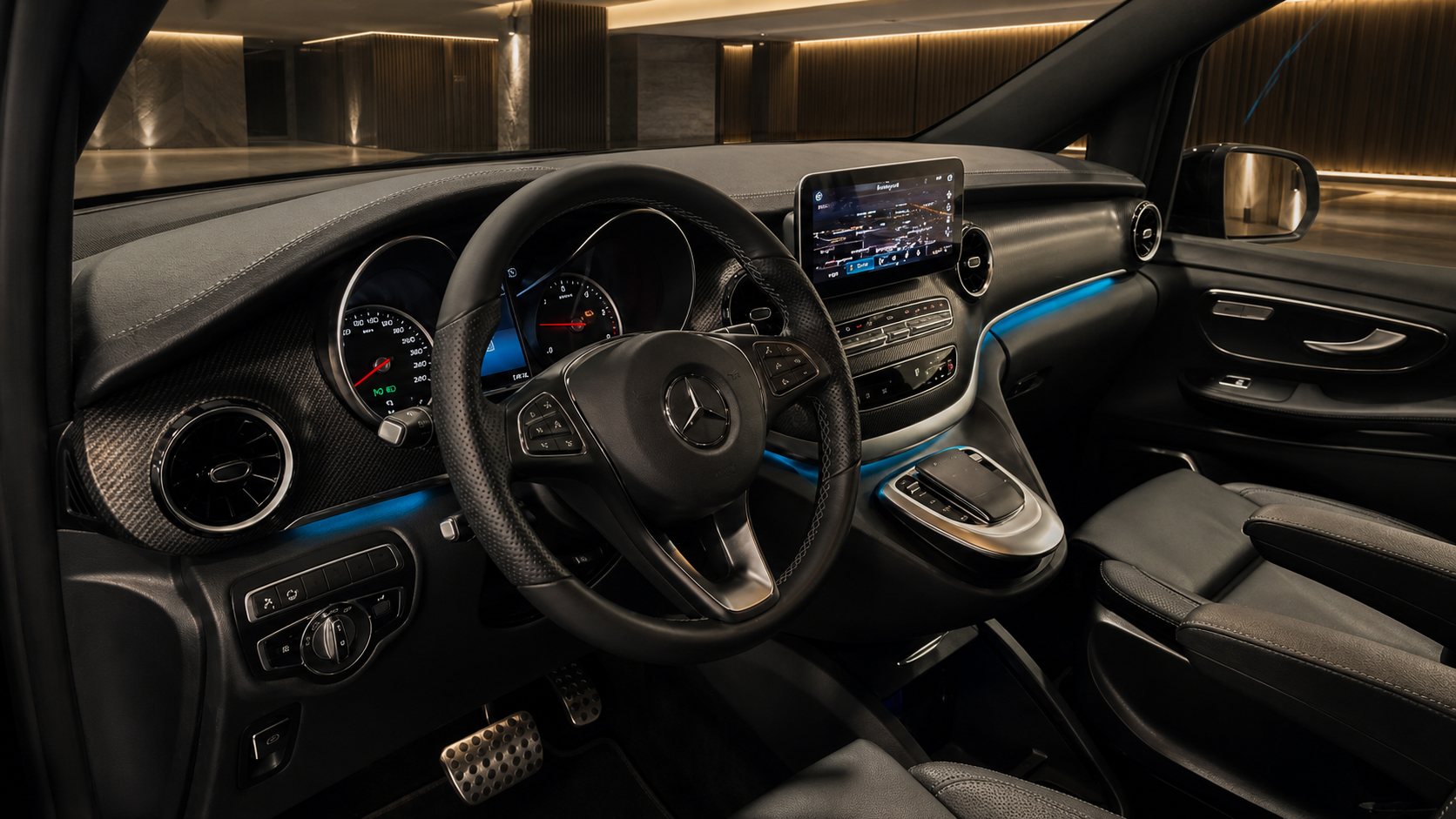 Interior Clase V, puesto de conducción